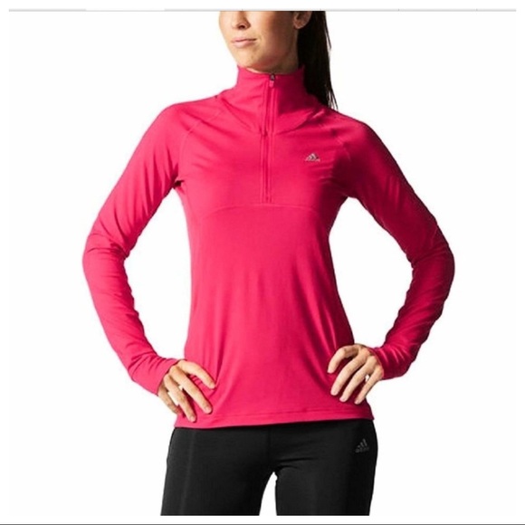 adidas Tops - Adidas vivid berry Ultimate Climalite 1/4 zipper Pullover